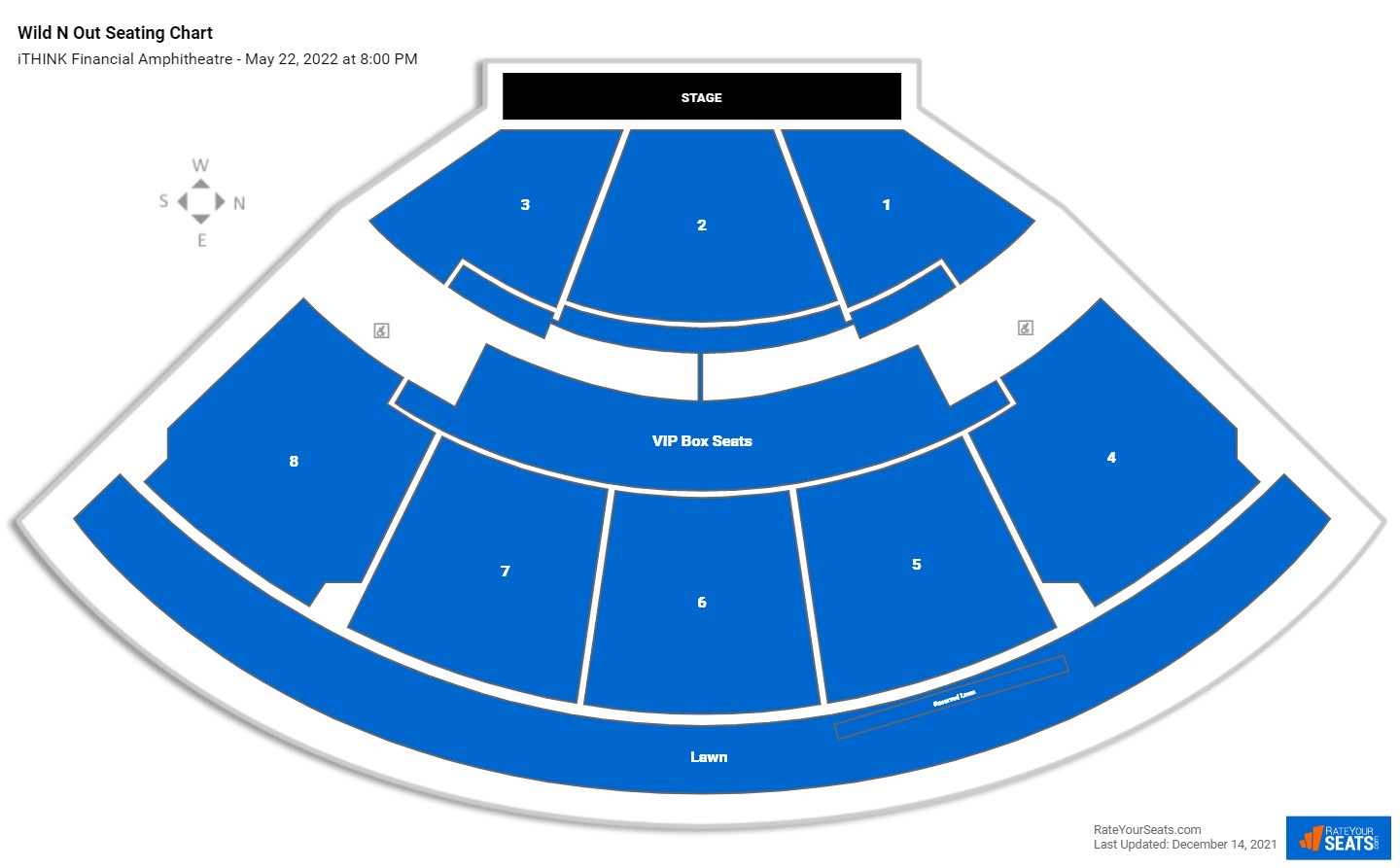 Wild N Out seating chart iTHINK Financial Amphitheatre