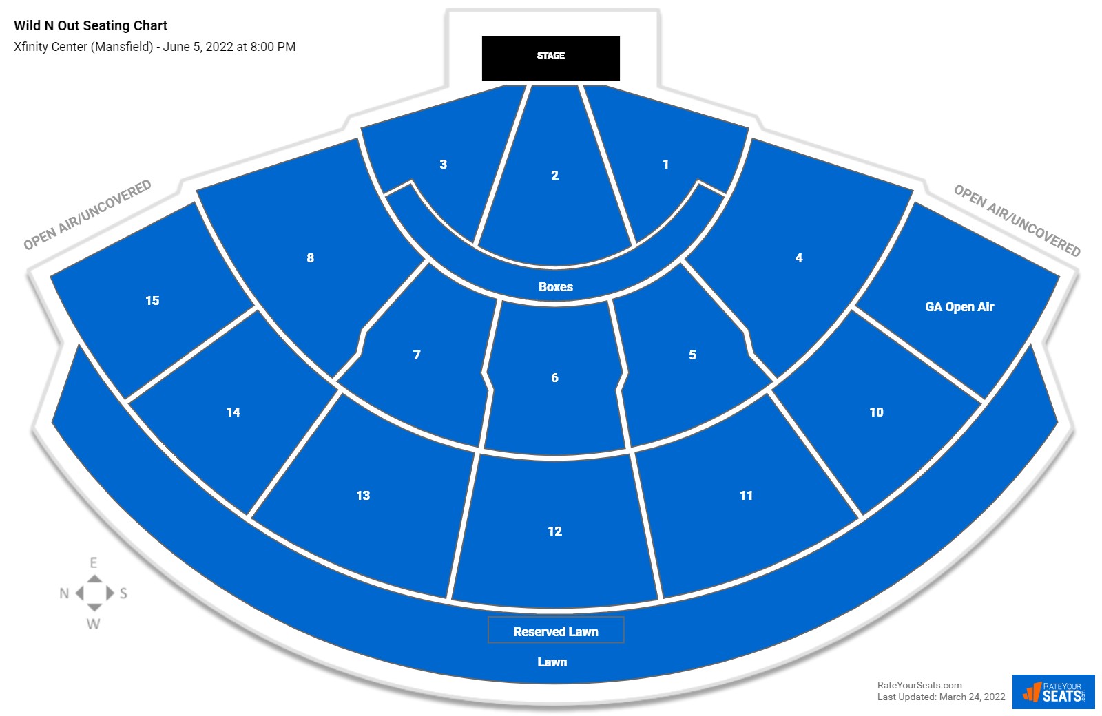 Wild N Out seating chart Xfinity Center (Mansfield)