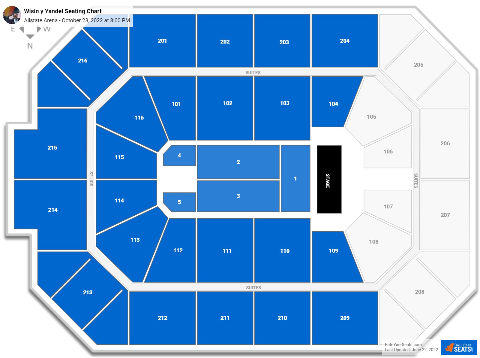 Wisin y Yandel seating chart Allstate Arena
