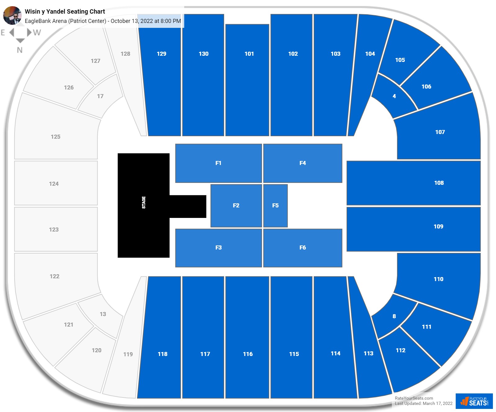 Wisin y Yandel seating chart EagleBank Arena (Patriot Center)