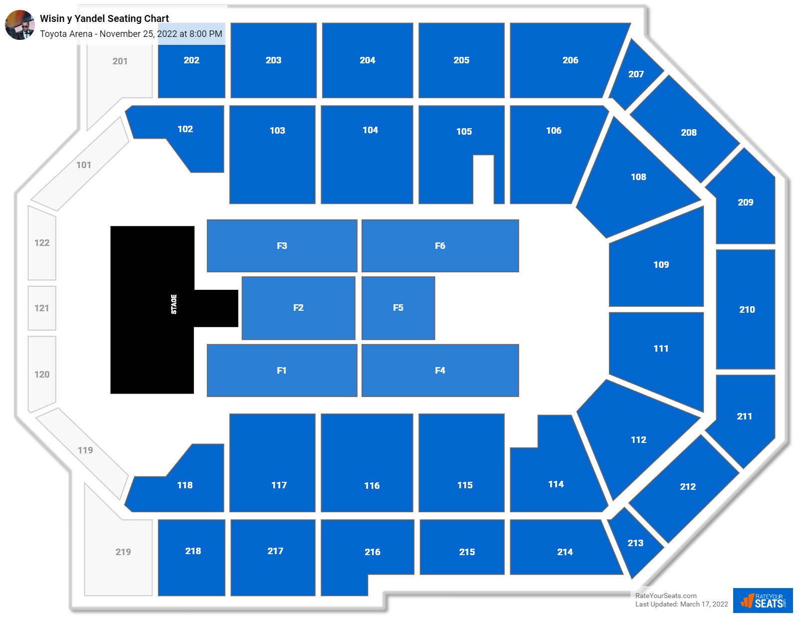 Wisin y Yandel seating chart Toyota Arena