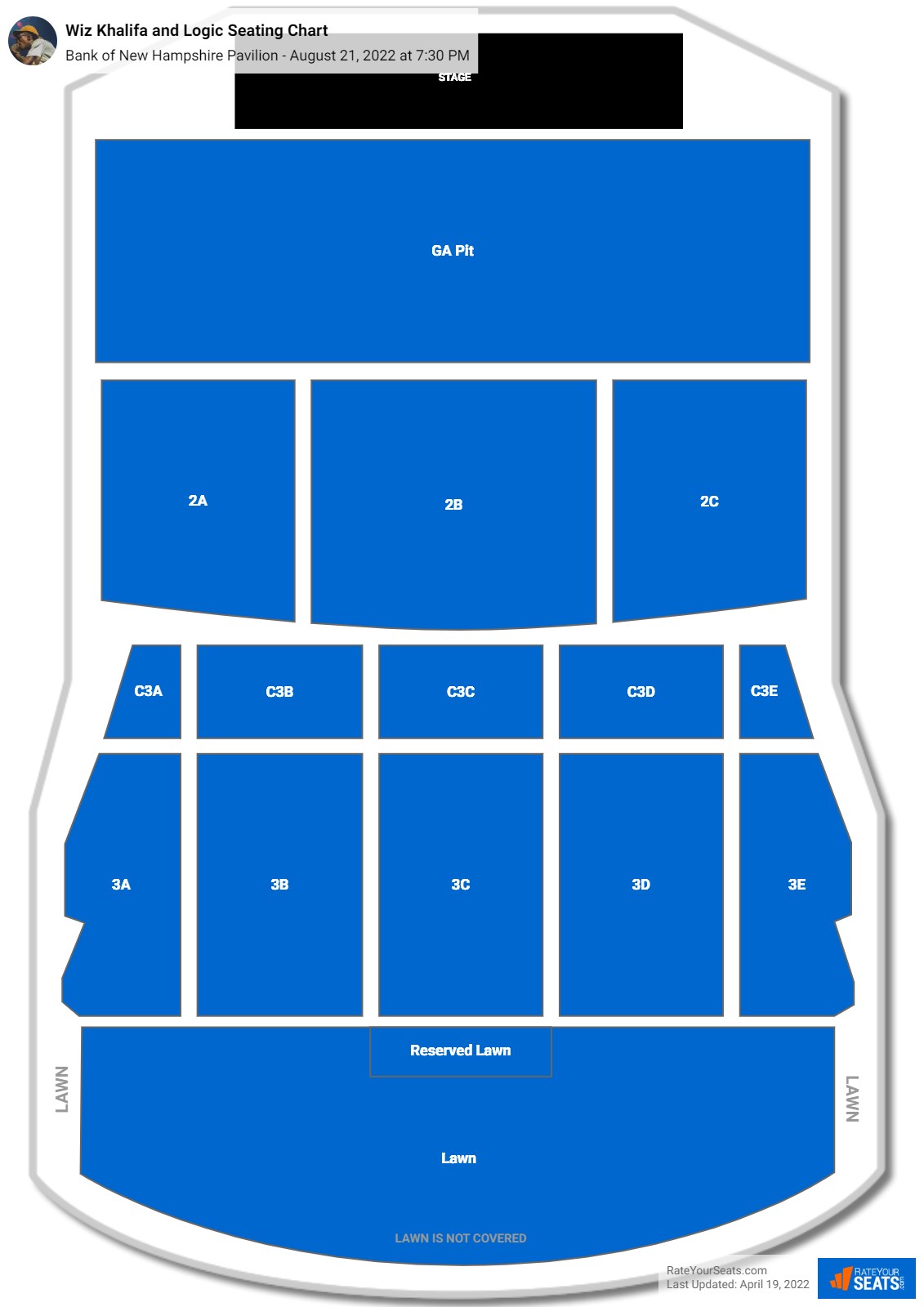 Wiz Khalifa and Logic seating chart Bank of New Hampshire Pavilion