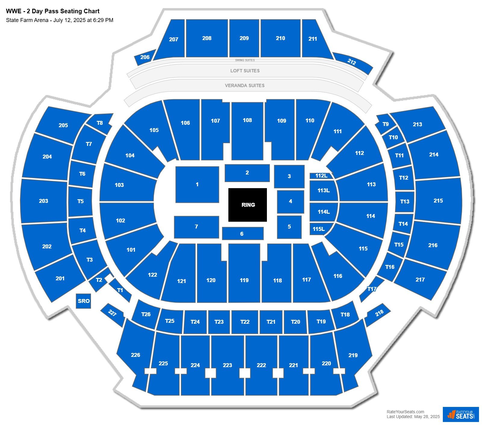 WWE - 2 Day Pass seating chart State Farm Arena