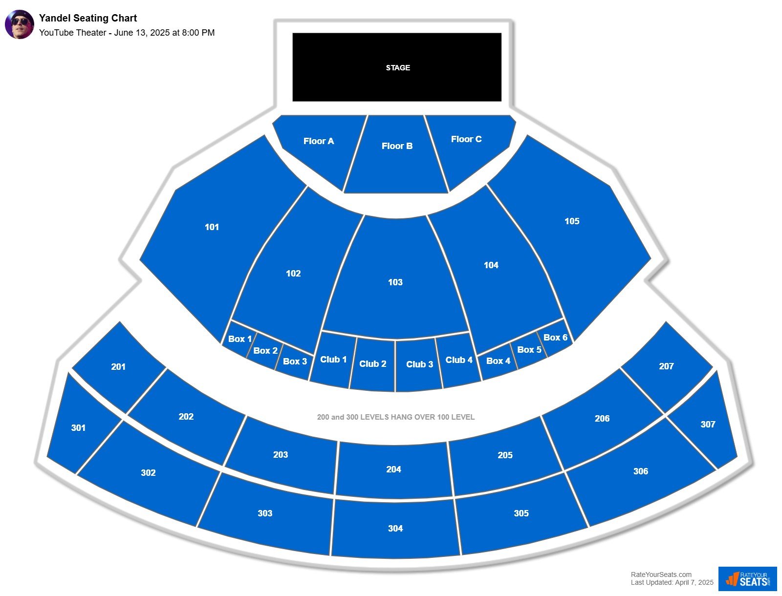 Yandel seating chart YouTube Theater