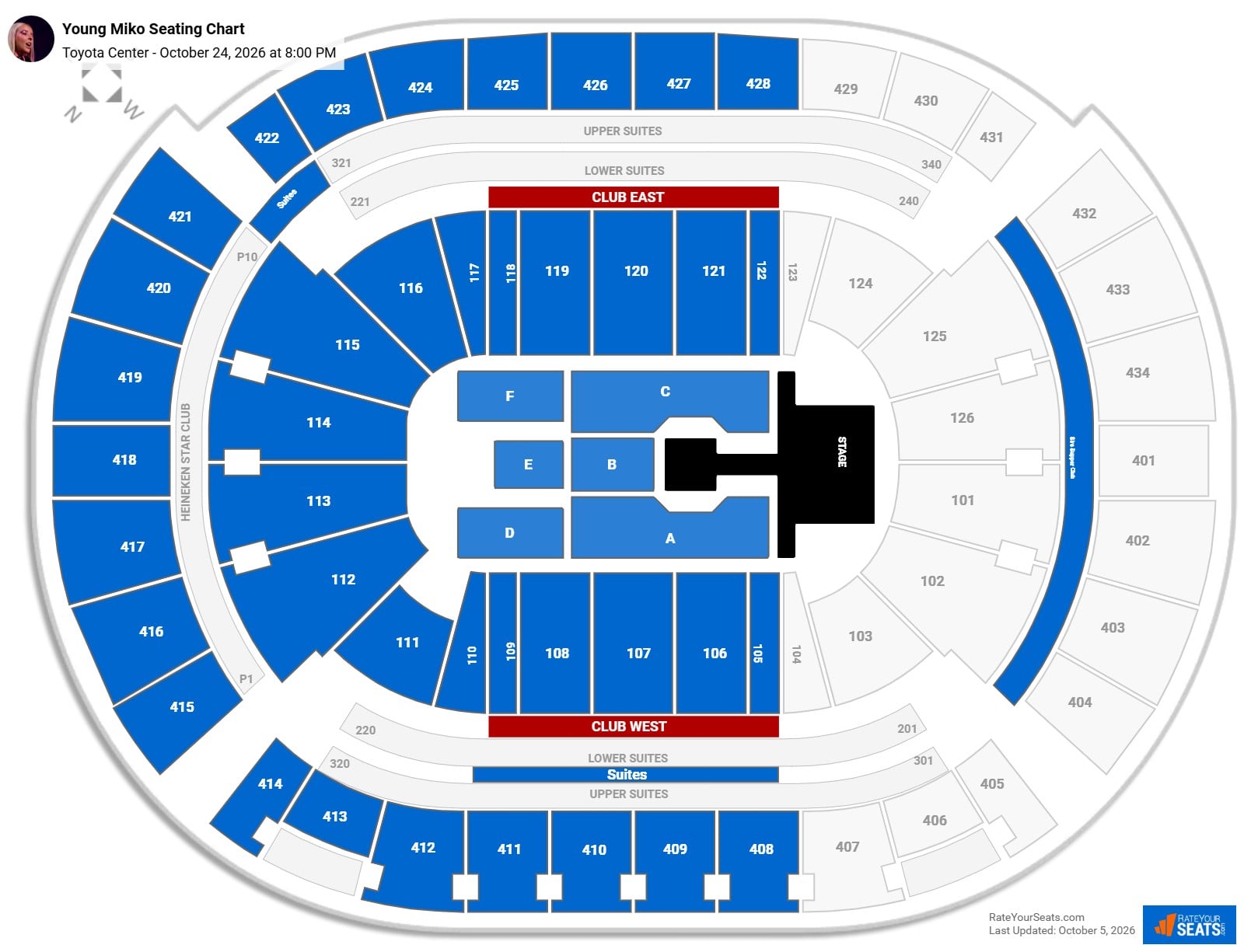 Young Miko Seating Chart at Toyota Center