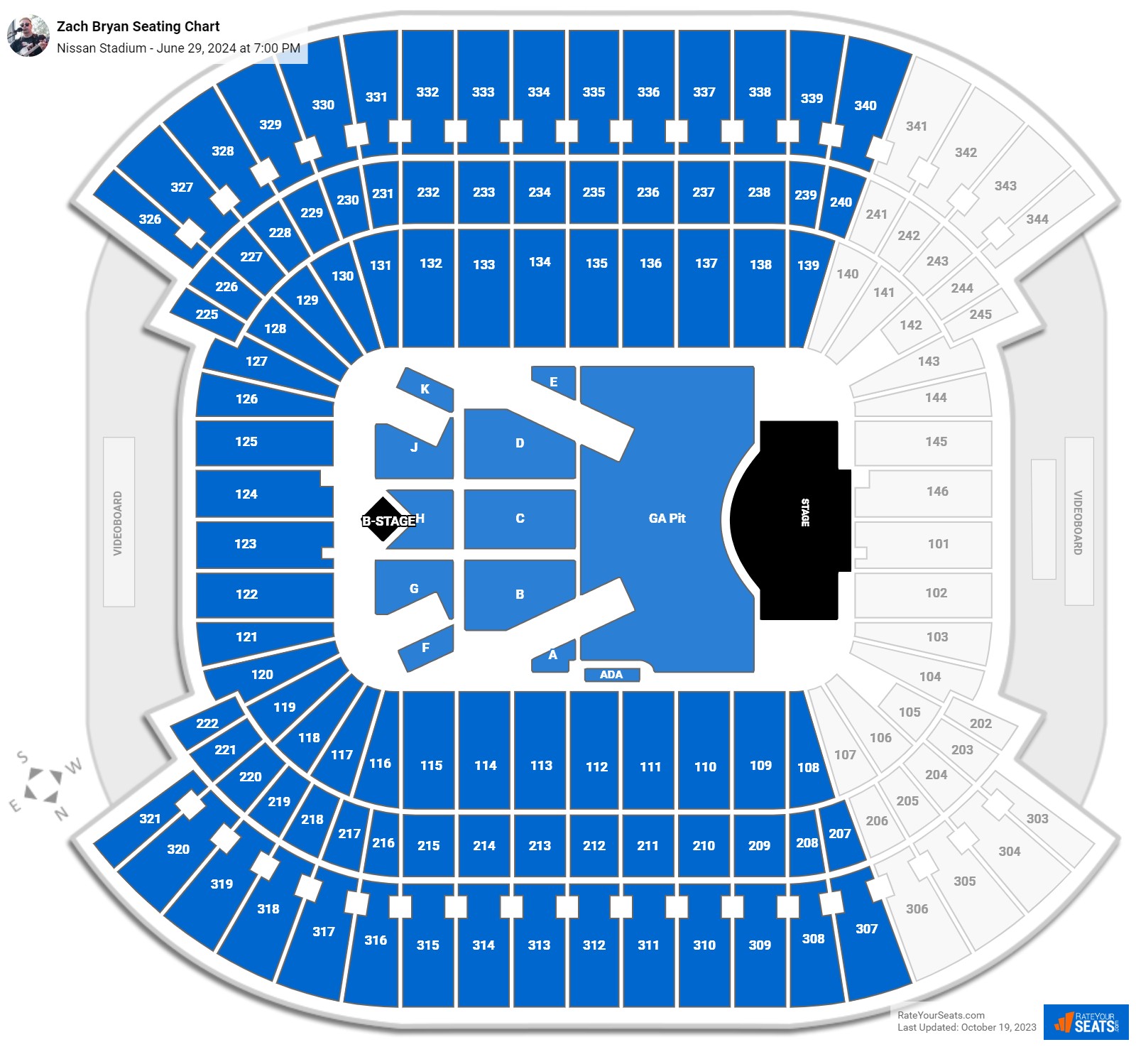 Nissan Stadium Concert Seating Chart