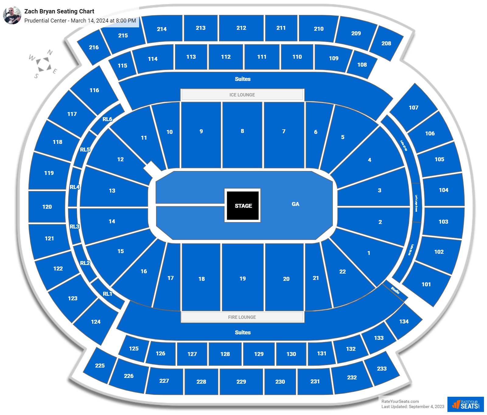 Prudential Center Seating 