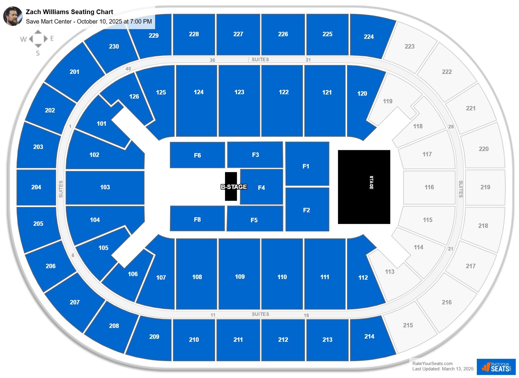Zach Williams seating chart Save Mart Center