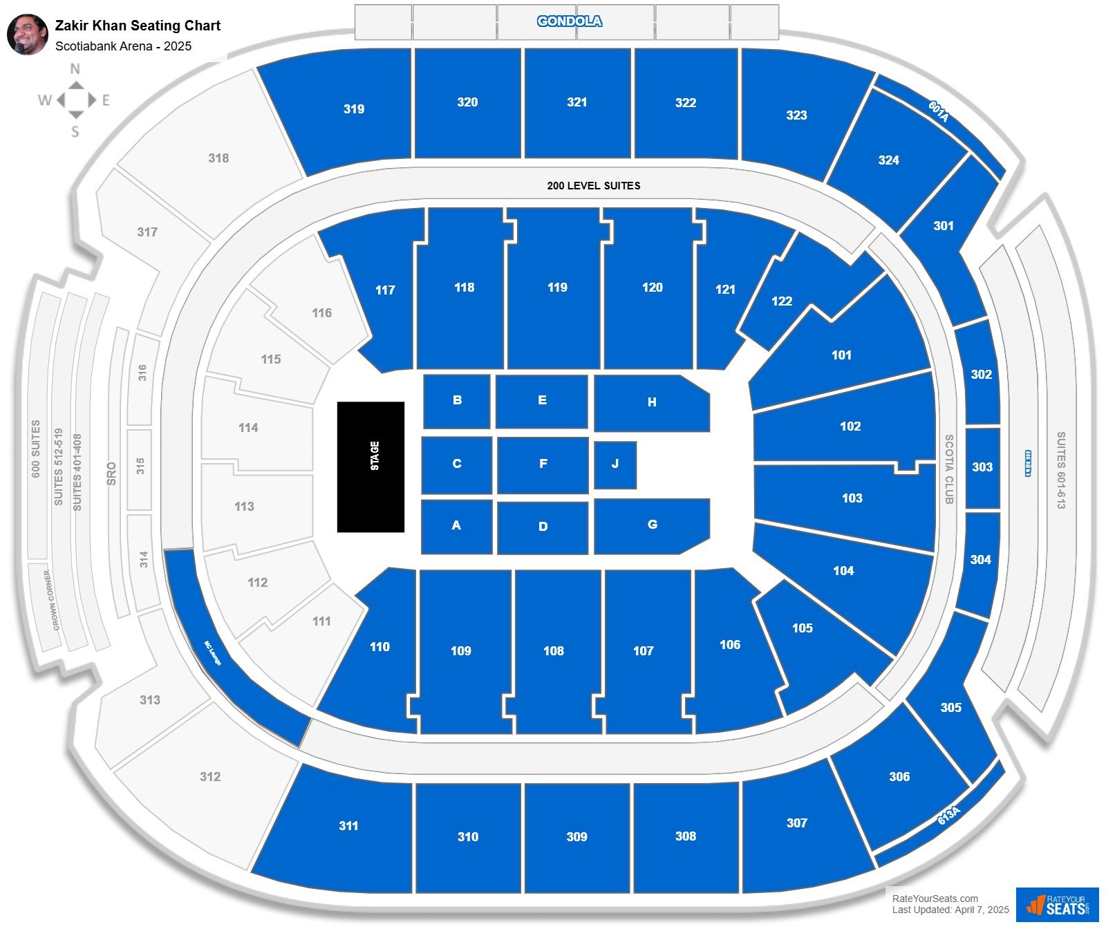 Zakir Khan seating chart Scotiabank Arena