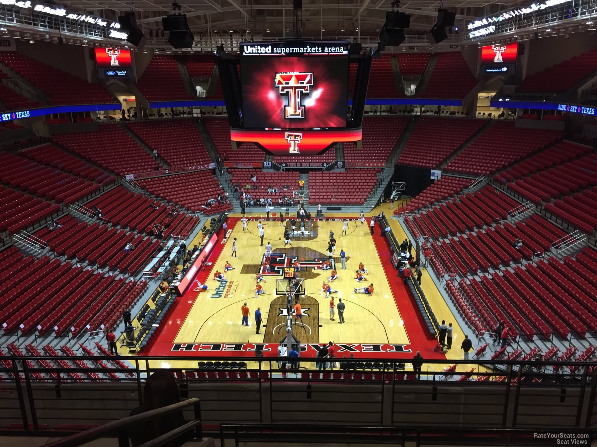 upper baseline ga seat view  - united supermarkets arena