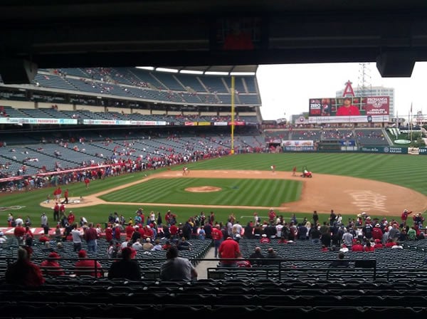 section 223 seat view  - angel stadium