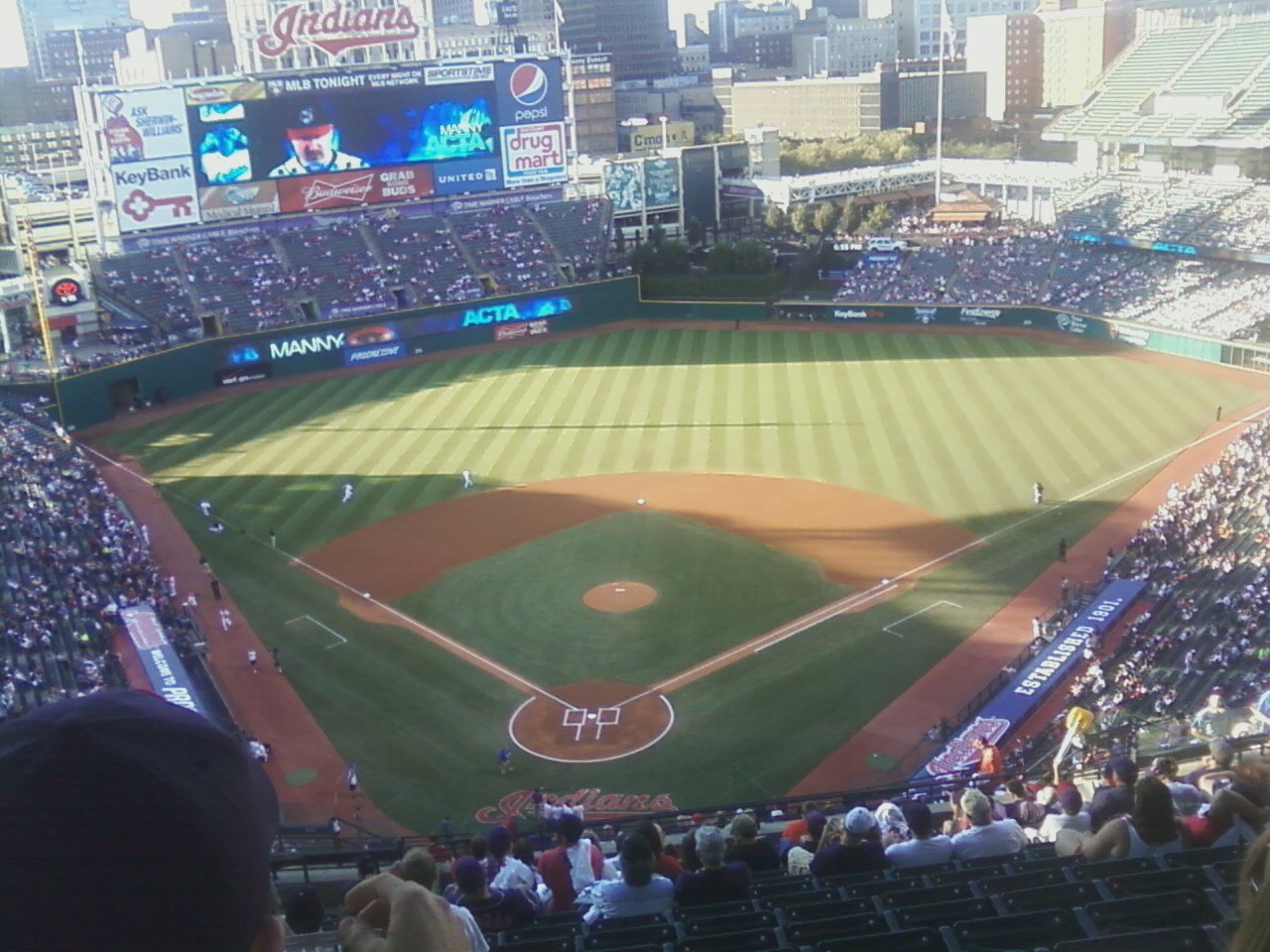 section 551, row w seat view  - progressive field