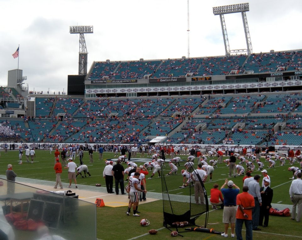 section 133, row b seat view  - everbank stadium