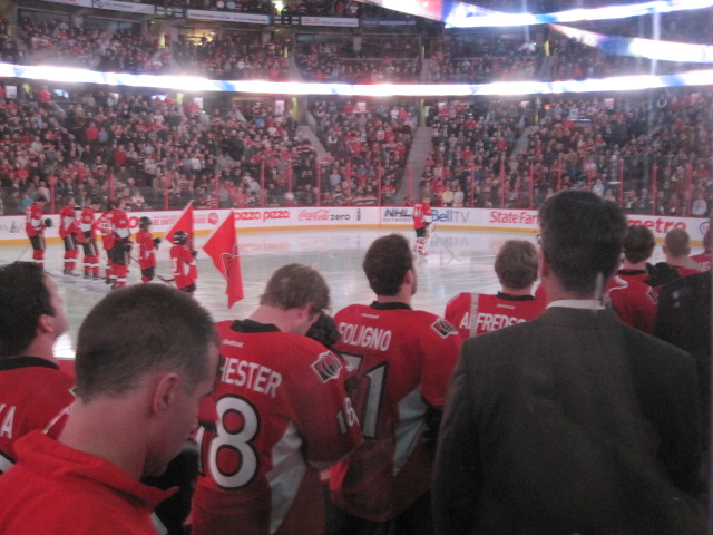 section 105, row c seat view  for hockey - canadian tire centre