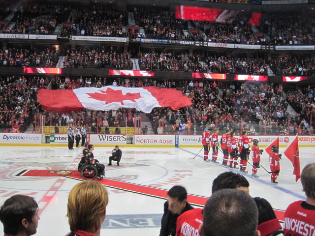 national anthem at canadian tire centre