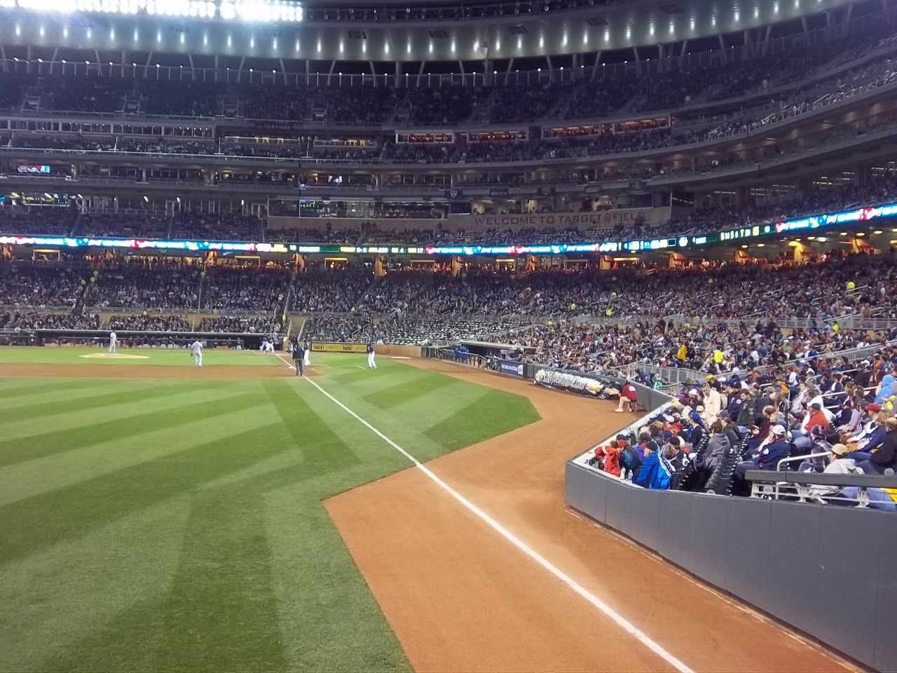 section 128, row 1 seat view  - target field