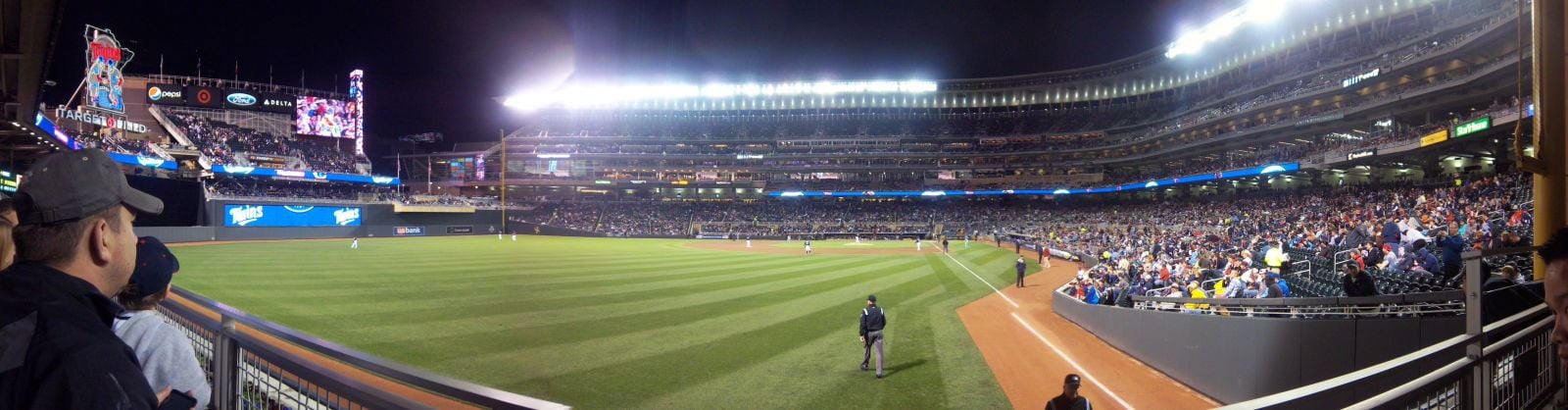 section 128, row 1 seat view  - target field