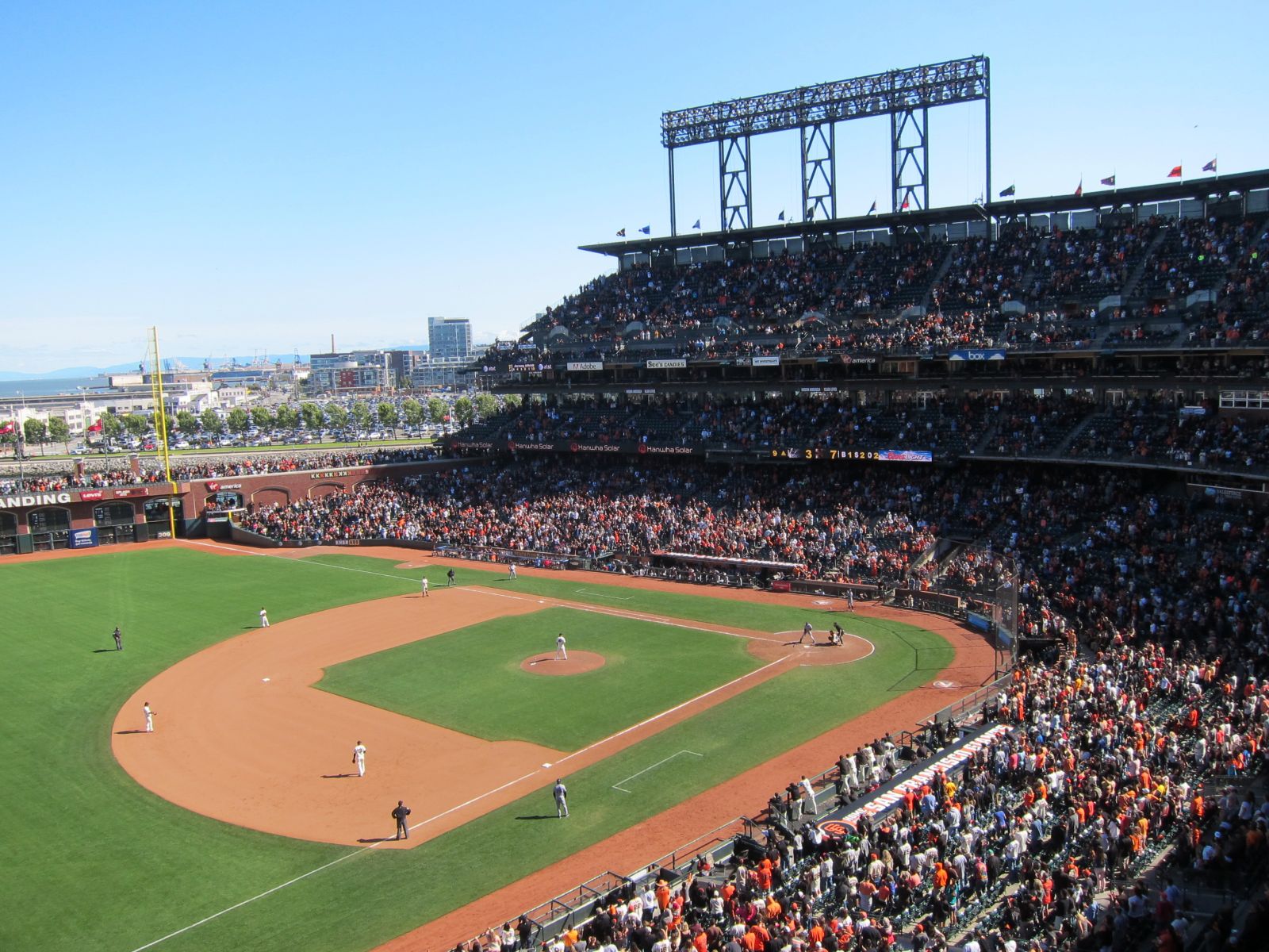 section 327, row a seat view  for baseball - oracle park