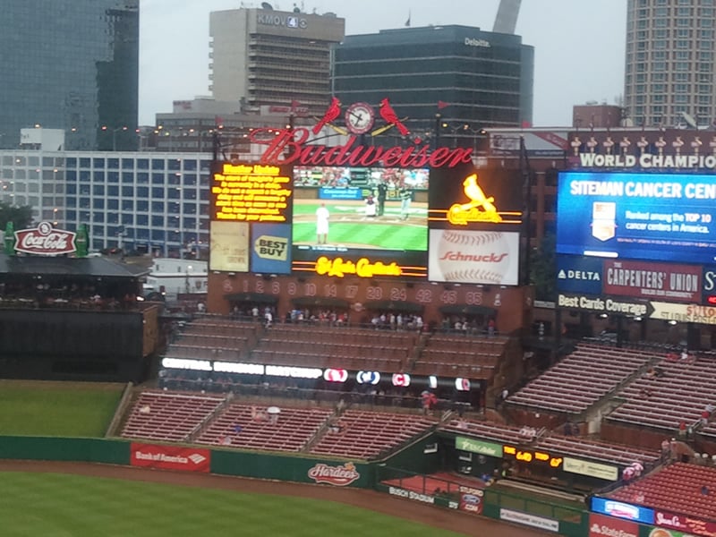 view of scoreboard from section 345