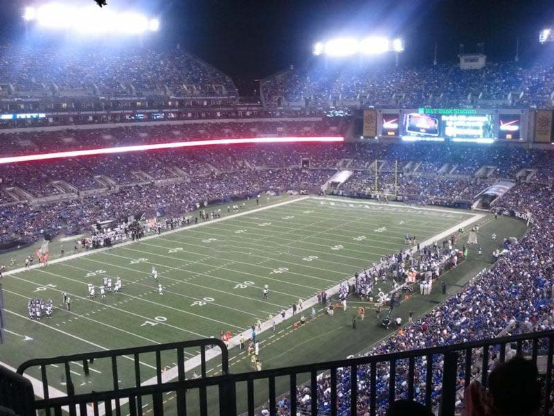 section 534a, row d seat view  for football - m&t bank stadium