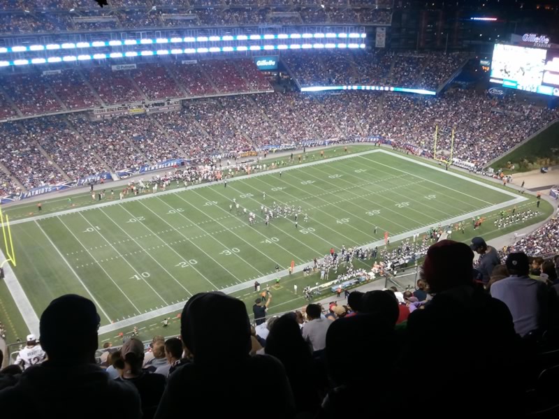 section 314, row 25 seat view  for football - gillette stadium
