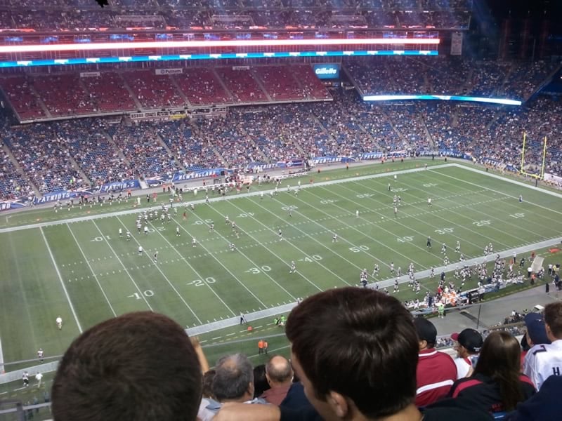 section 313, row 7 seat view  for football - gillette stadium