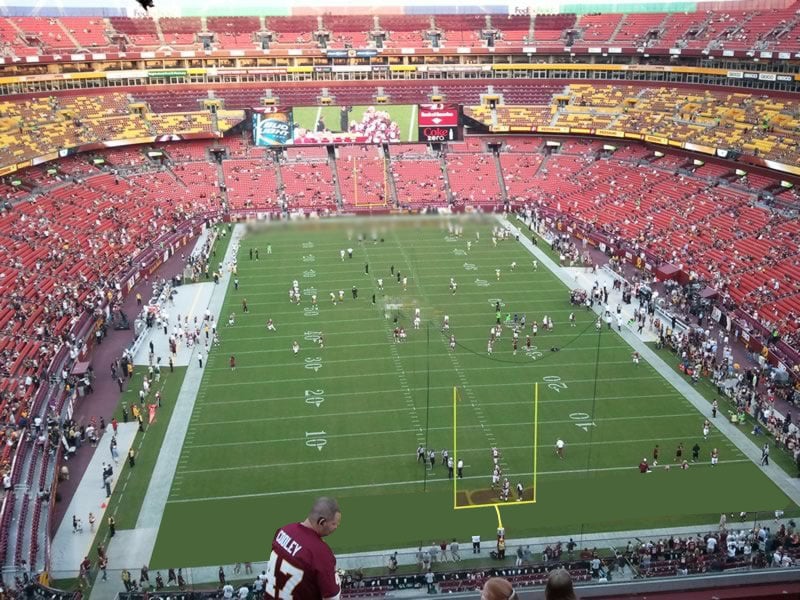section 415, row 7 seat view  - fedexfield