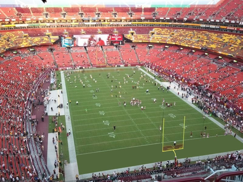 416 sro, row 11 seat view  - fedexfield