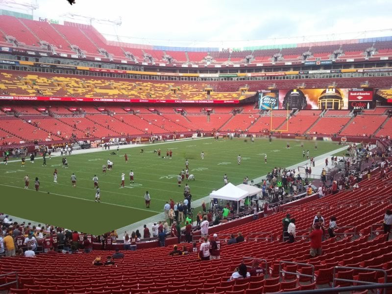 section 207 seat view  - fedexfield