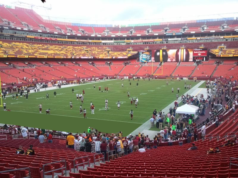 section 208 seat view  - fedexfield