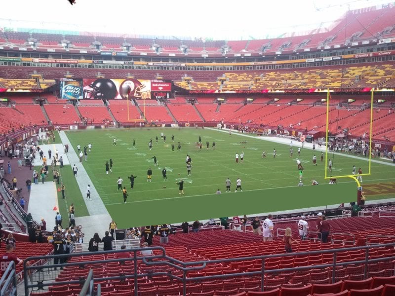 section 213 seat view  - fedexfield