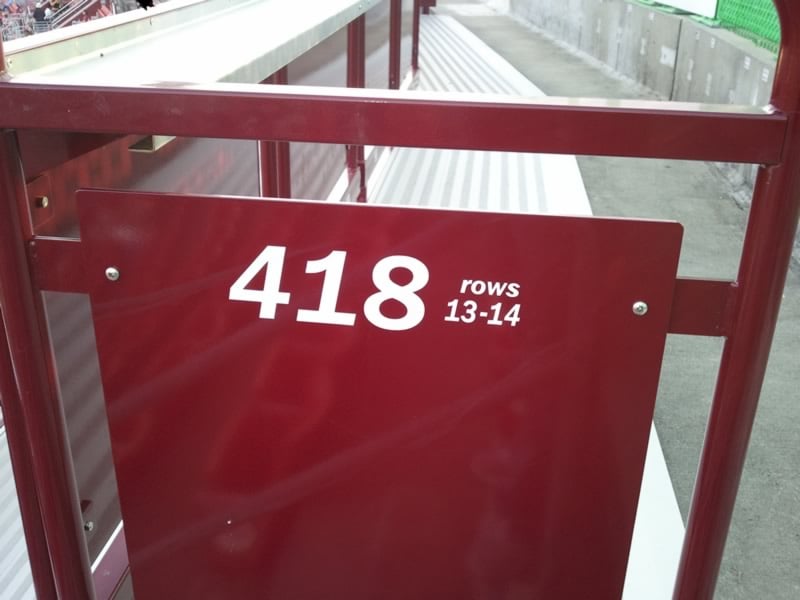 Upper tier standing room configuration at FedEx Field