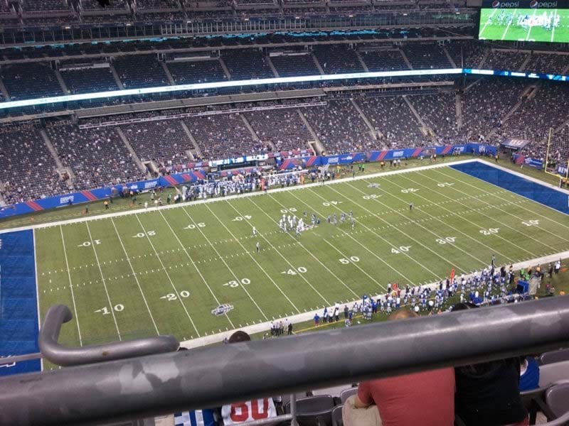 section 316, row 12 seat view  for football - metlife stadium