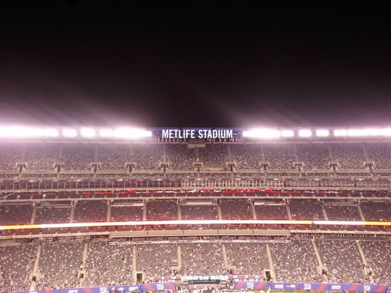 metlife stadium at night