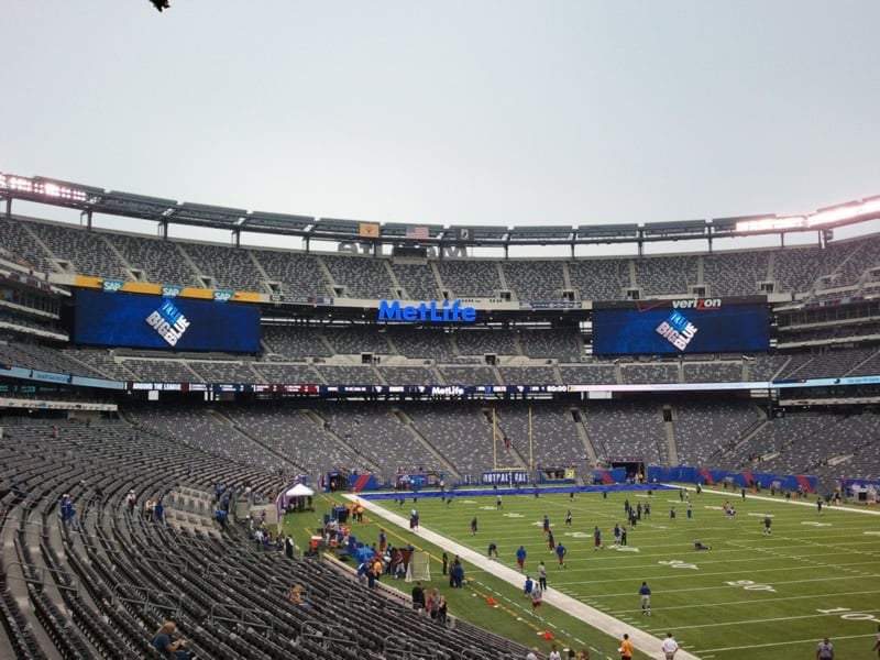 section 106, row 33 seat view  for football - metlife stadium