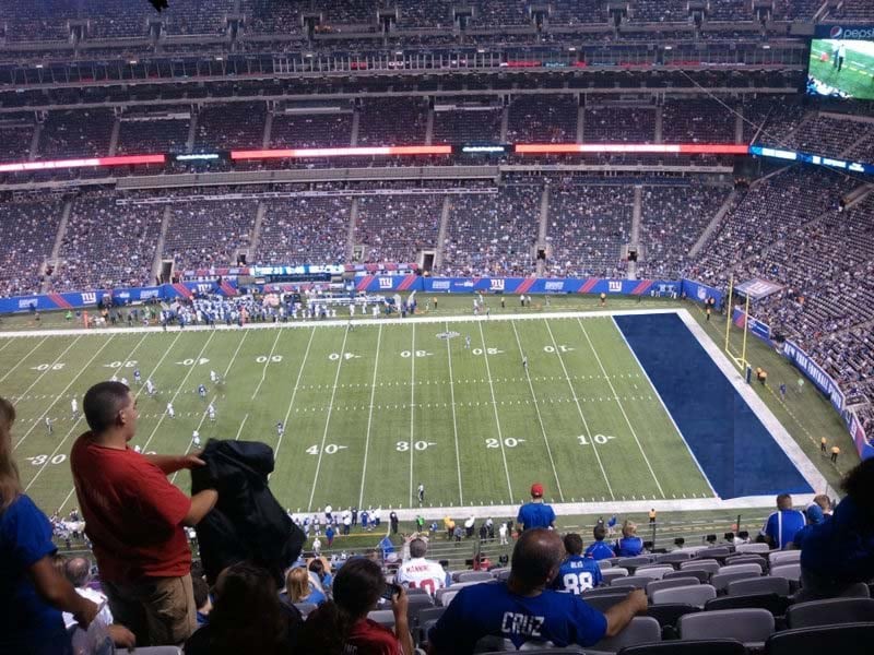 section 312, row 18 seat view  for football - metlife stadium