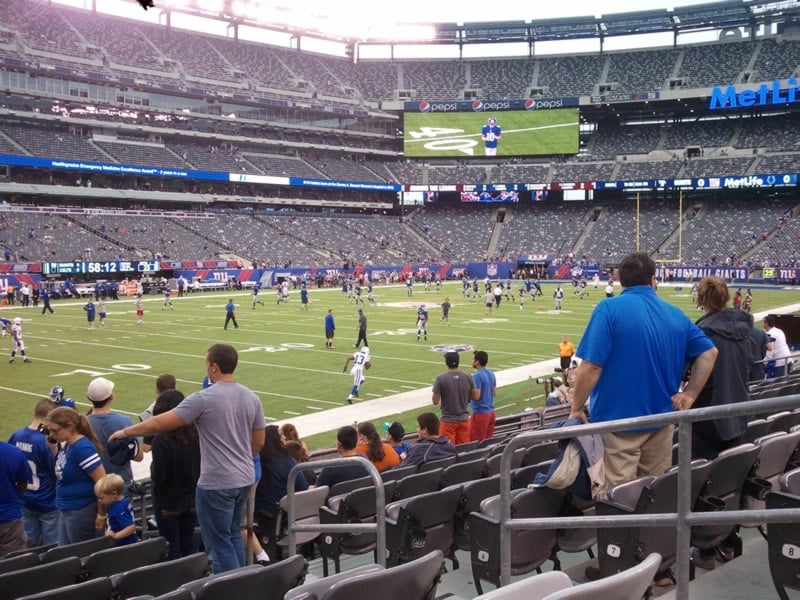 section 118, row 10 seat view  for football - metlife stadium