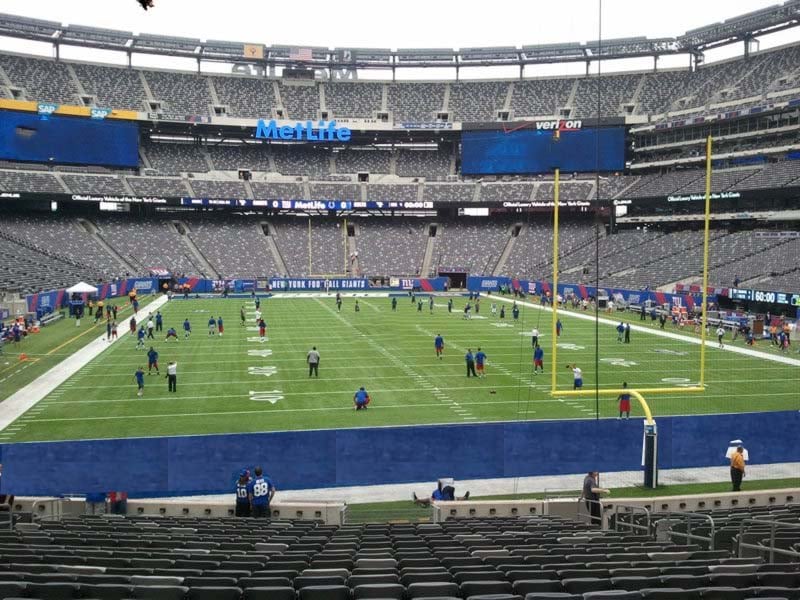 section 103 seat view  for football - metlife stadium