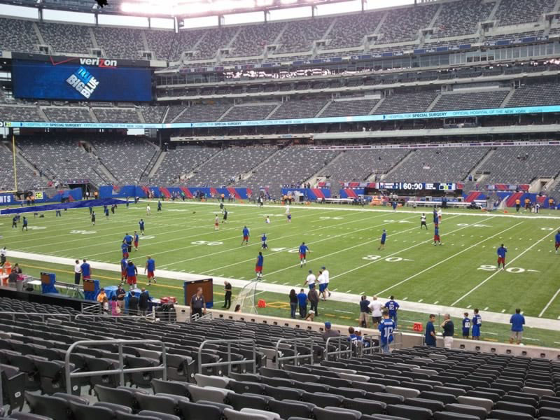 section 110 seat view  for football - metlife stadium