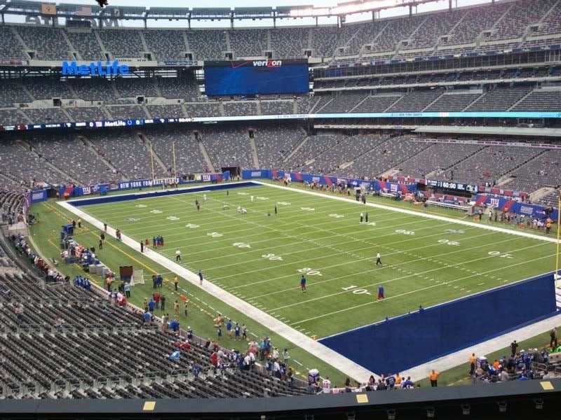 section 206 seat view  for football - metlife stadium