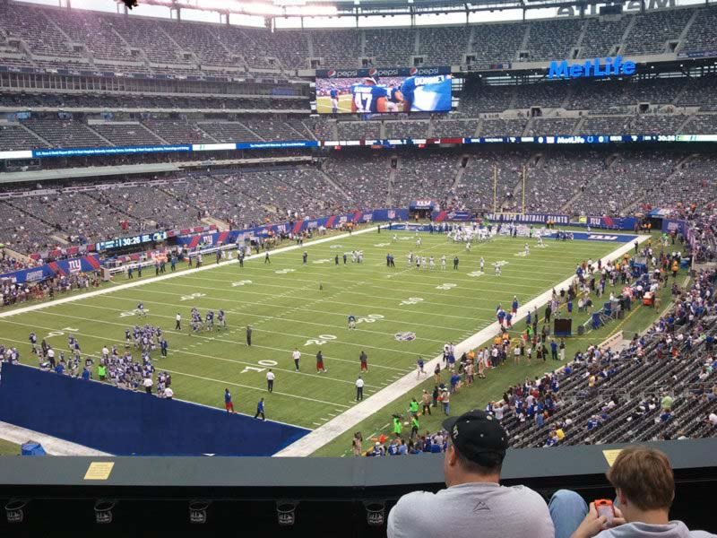section 221 seat view  for football - metlife stadium