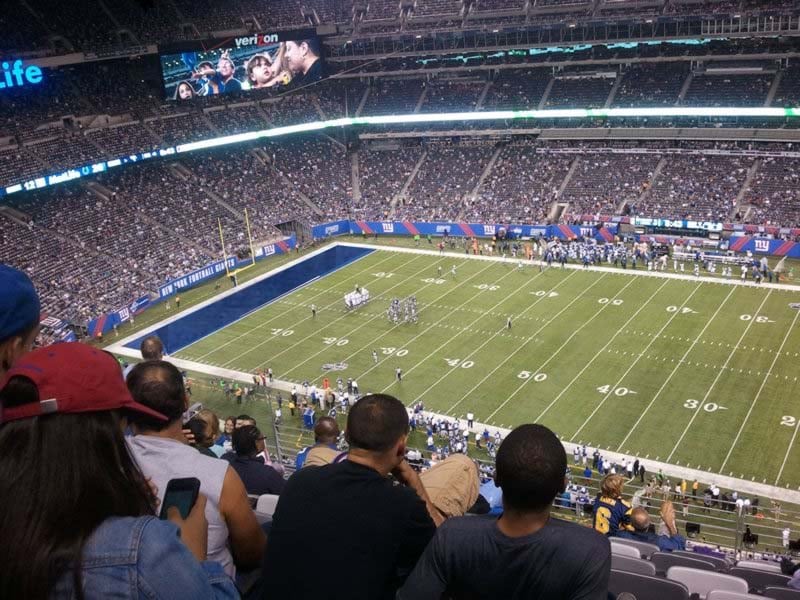 section 311 seat view  for football - metlife stadium