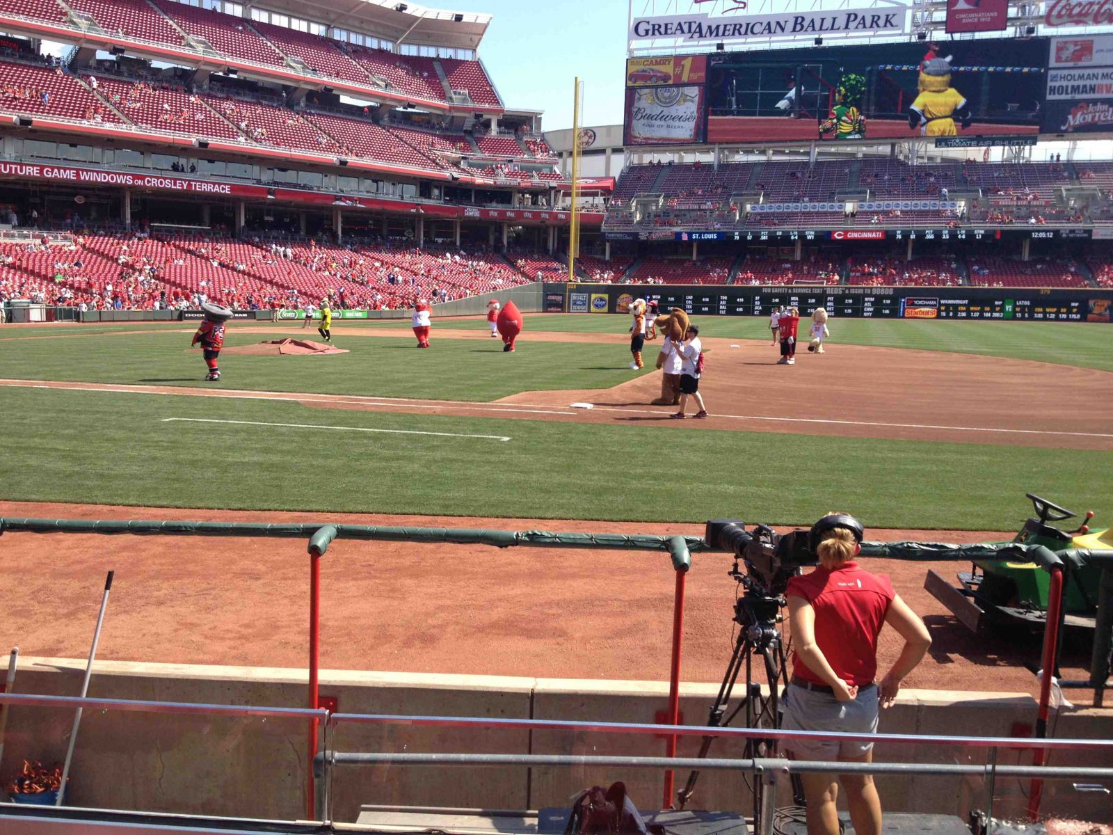View from Section 131 Row H at Great American Ballpark