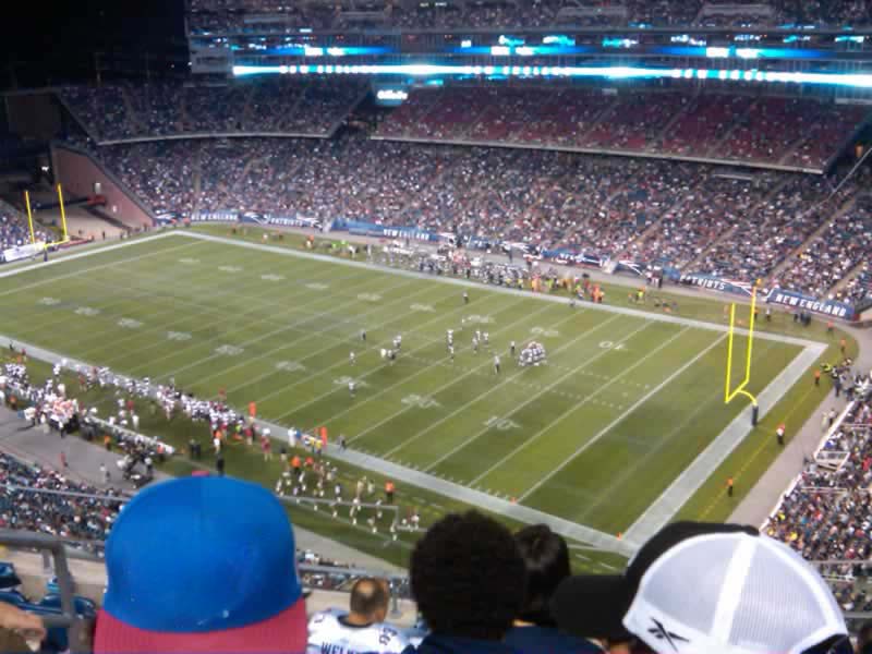 section 325, row 7 seat view  for football - gillette stadium