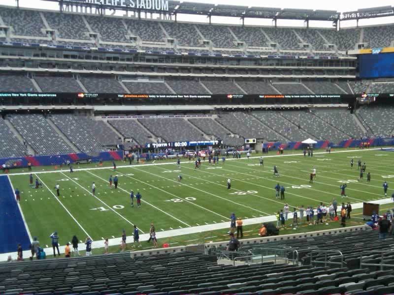 section 143 seat view  for football - metlife stadium