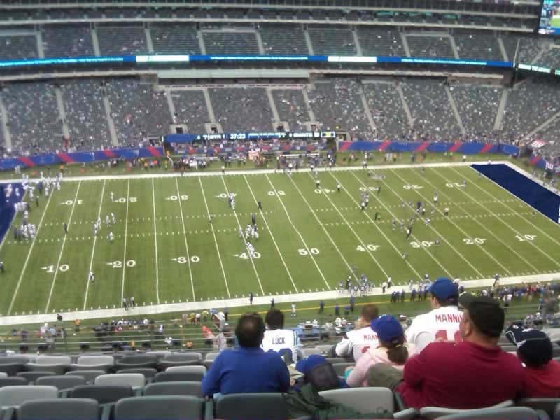 section 340 seat view  for football - metlife stadium