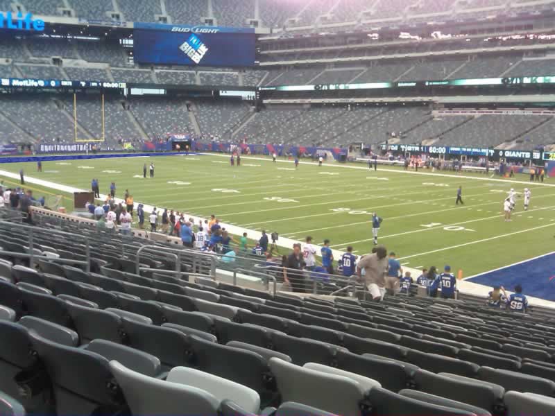 section 133, row 22 seat view  for football - metlife stadium