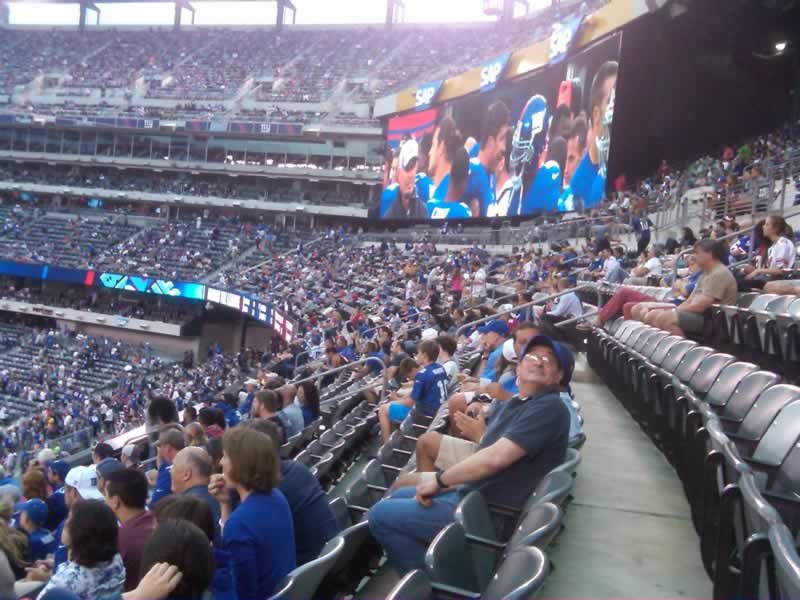 200 Level Seating Angle at Metlife Stadium