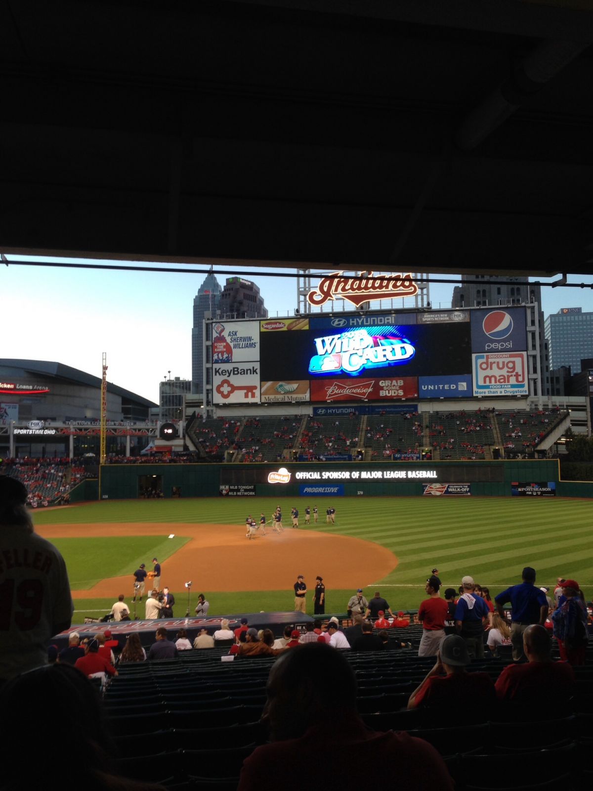 section 140, row ee seat view  - progressive field