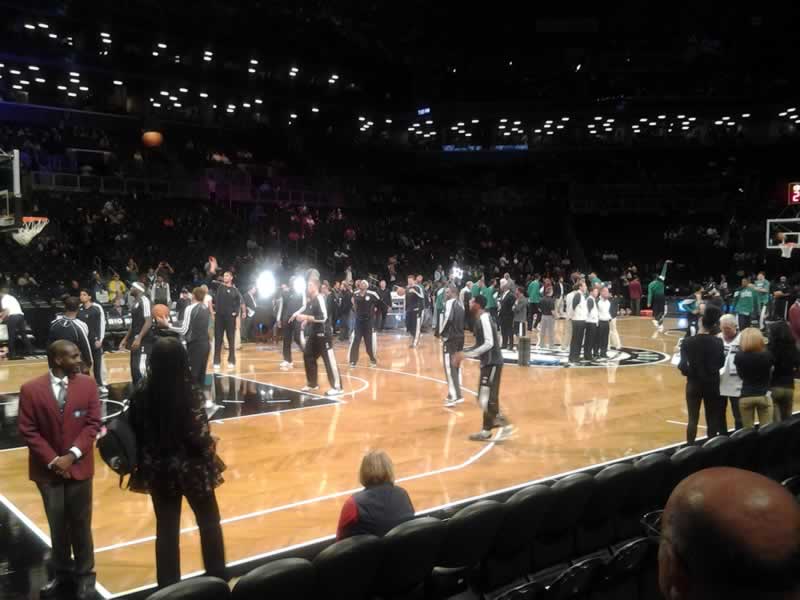 section 26, row 1 seat view  for basketball - barclays center